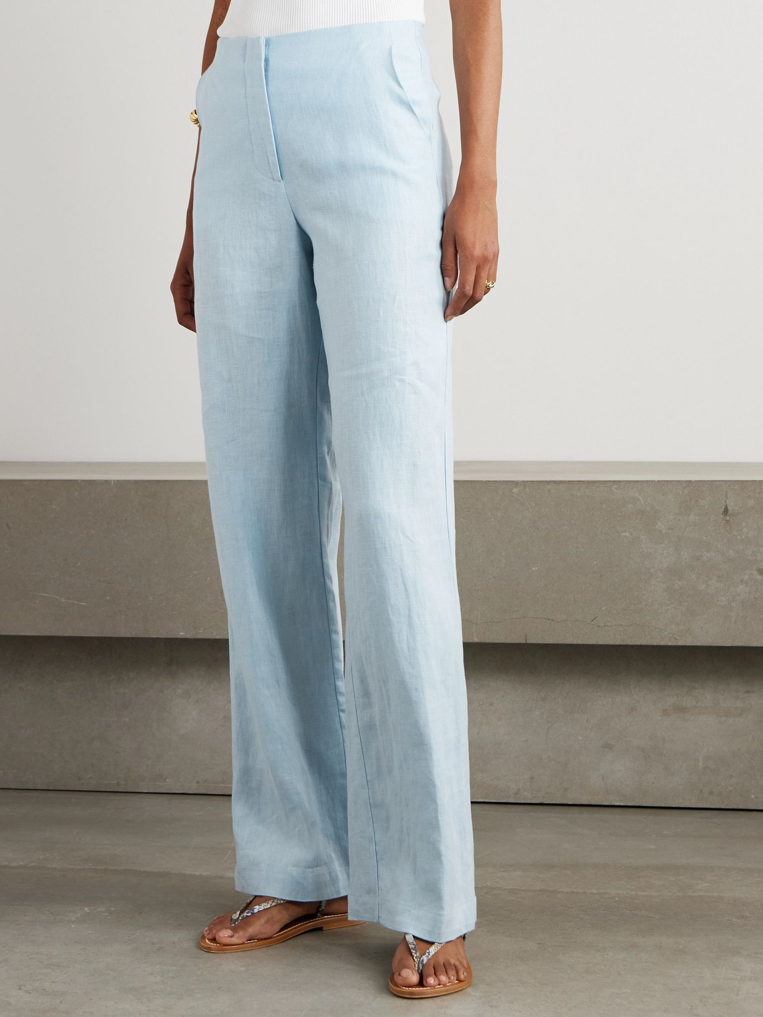 Lulea linen pants Light blue - 3