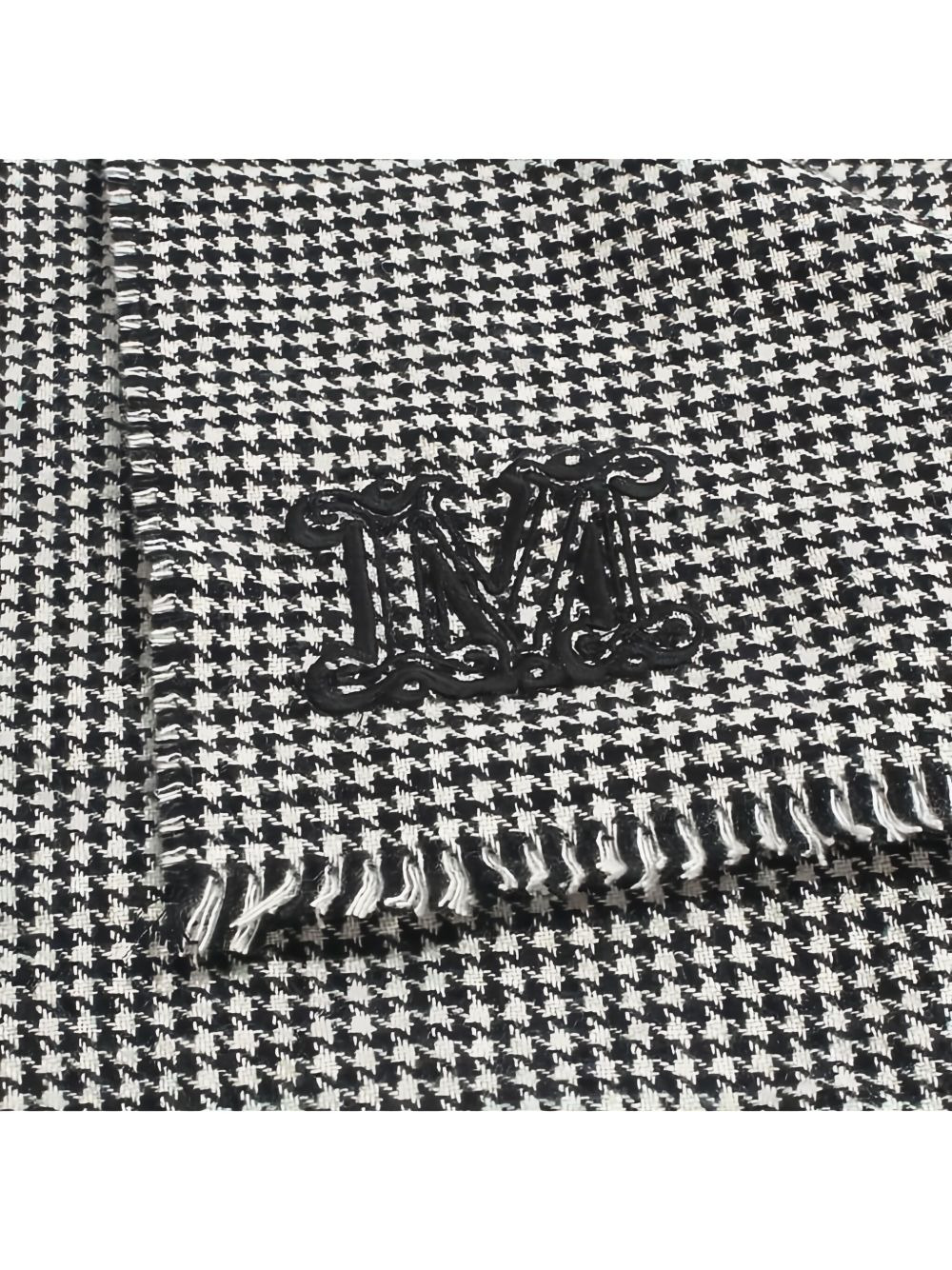 houndstooth fringed scarf - 2