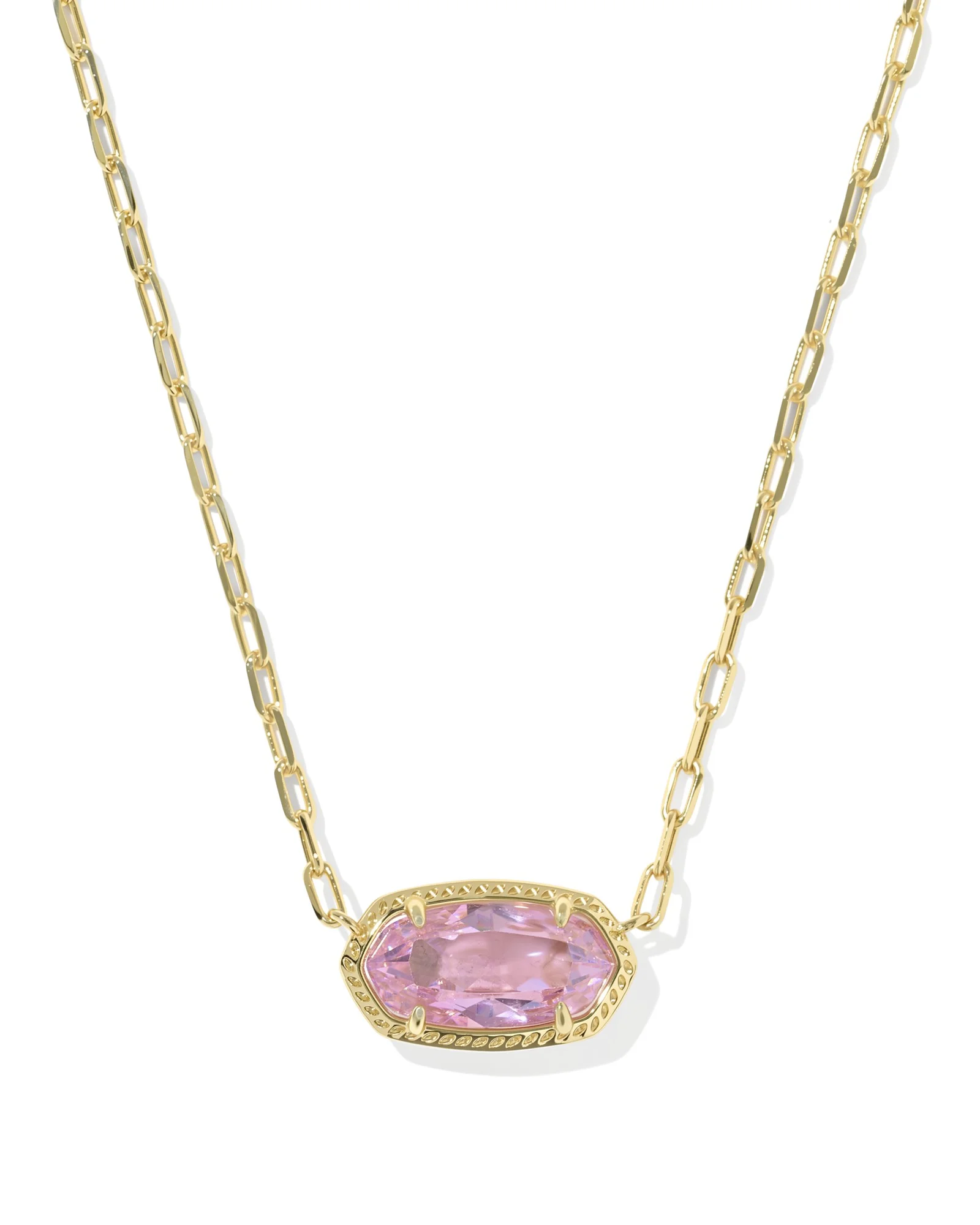 Elisa Luxe Gold Short Pendant Necklace - 1