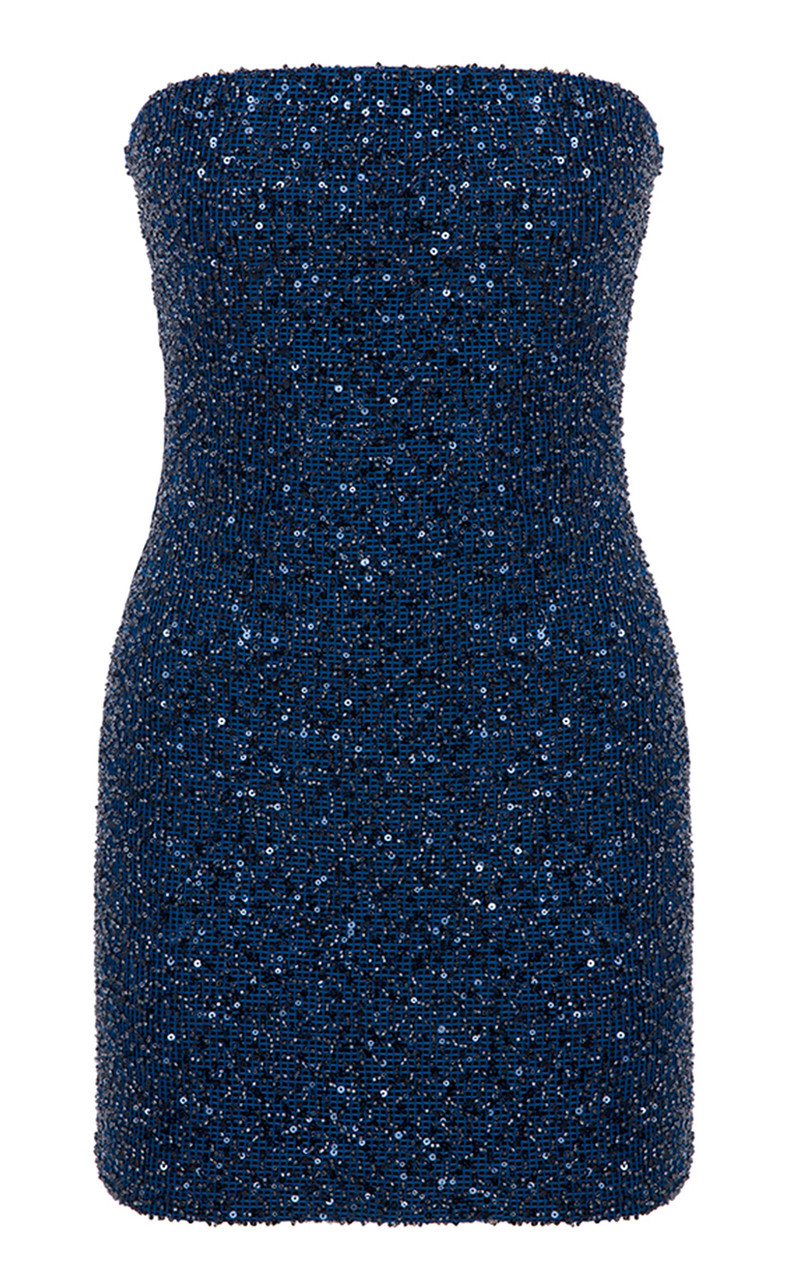 Mai Sequined Strapless Mini Dress navy 1