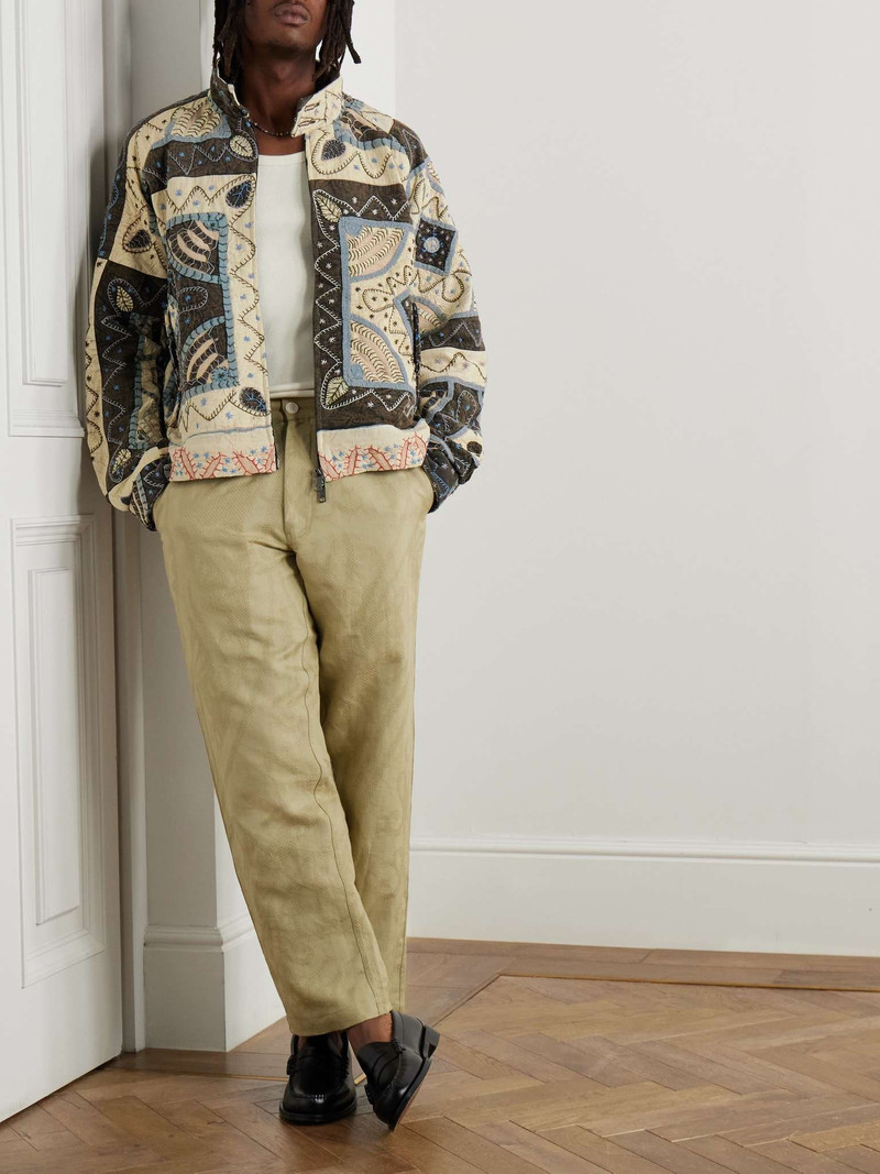 KARTIK RESEARCH + Baracuta Patchwork Embroidered Quilted Cotton Jacket outlook