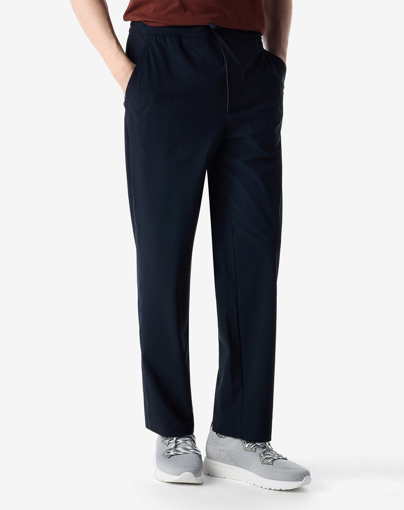 CORNELIANI Navy blue technical fabric joggers outlook