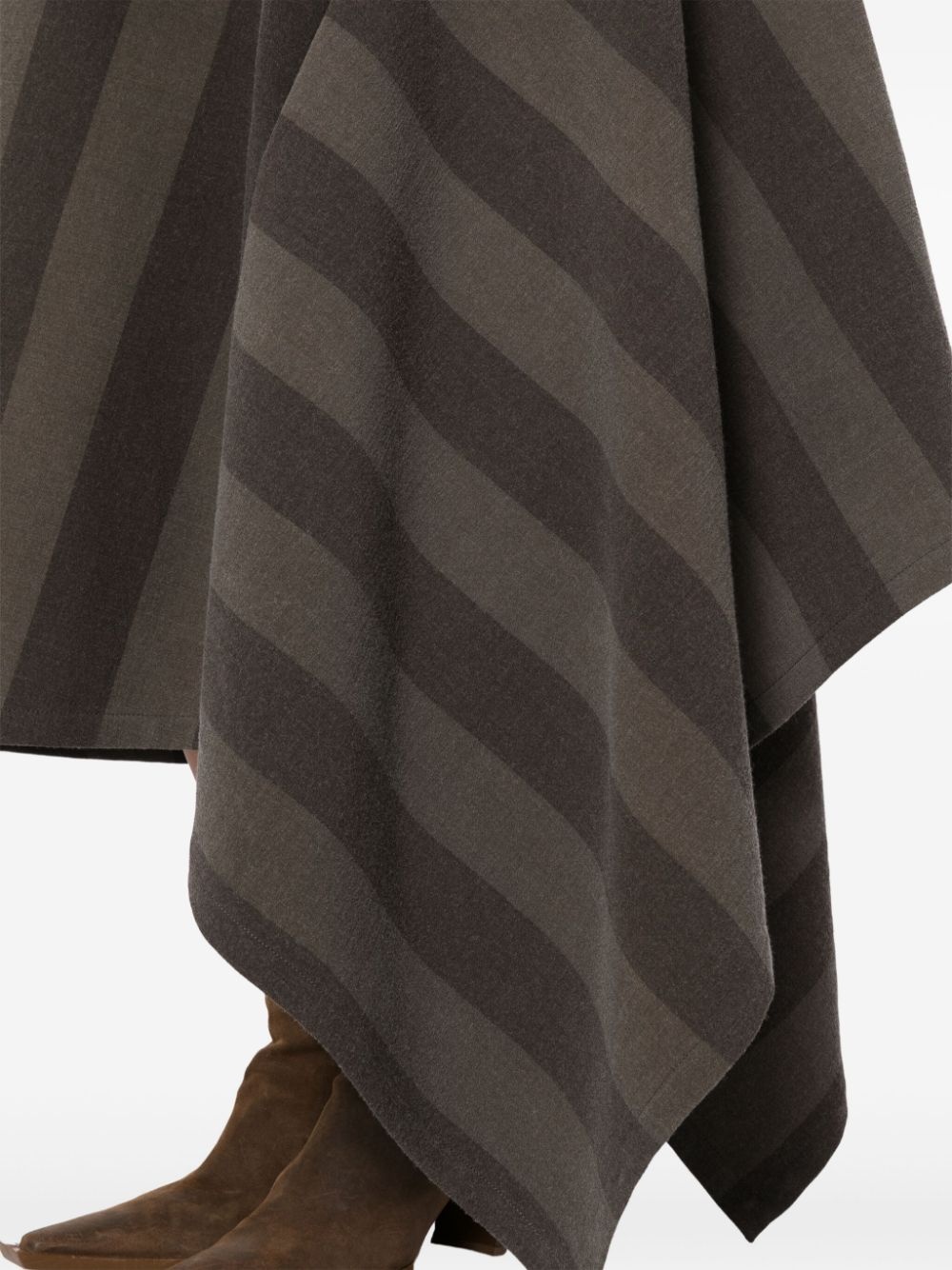 striped asymmetric dress - 5