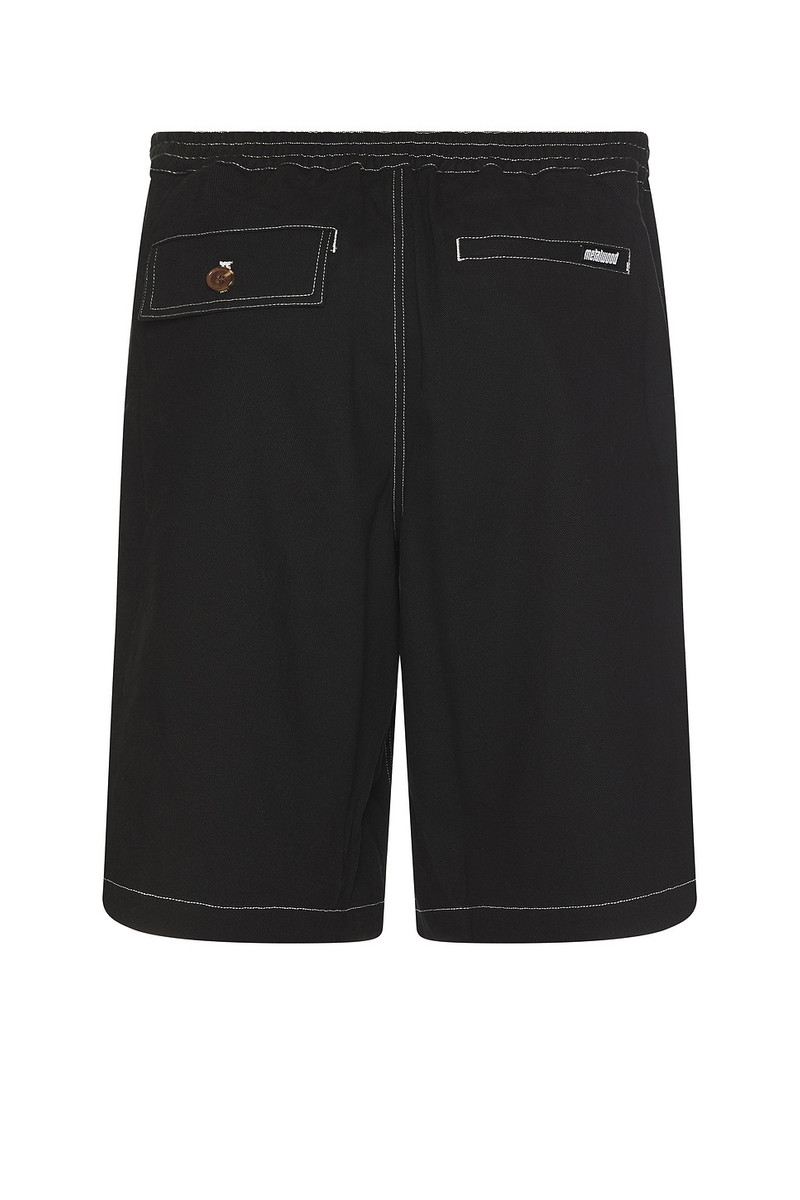 Metalwood Studio Contrast Stitch Elastic Waist Short outlook
