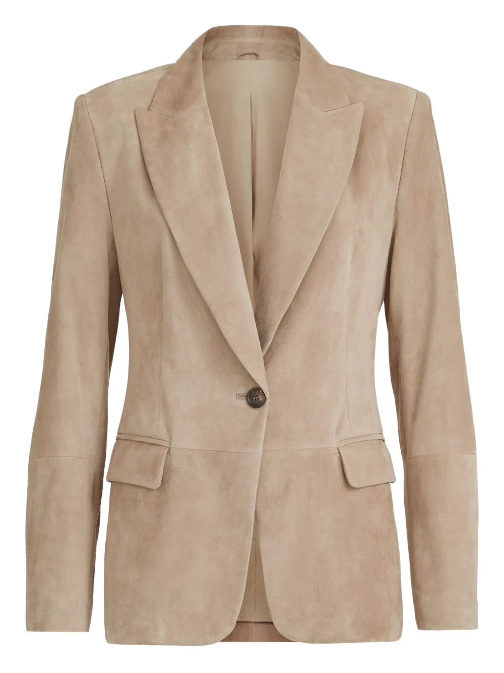 Monili-detail suede blazer - 1