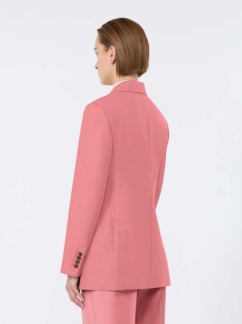 STAFFA Wool, mohair and silk double-breasted blazer - CORAL 4