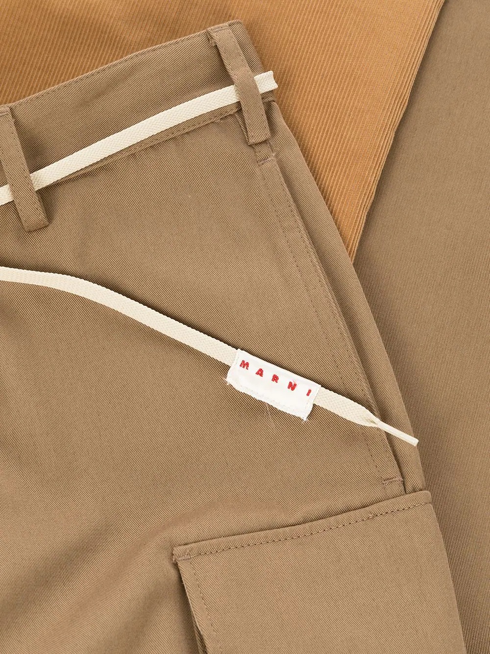 two-tone cargo trousers - 6