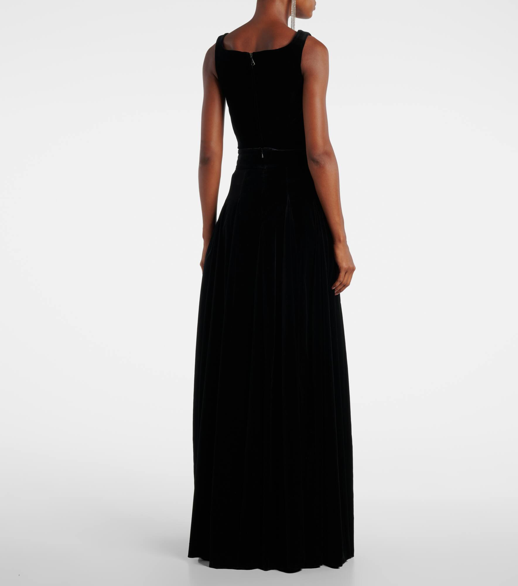 Cotton velvet maxi skirt - 3