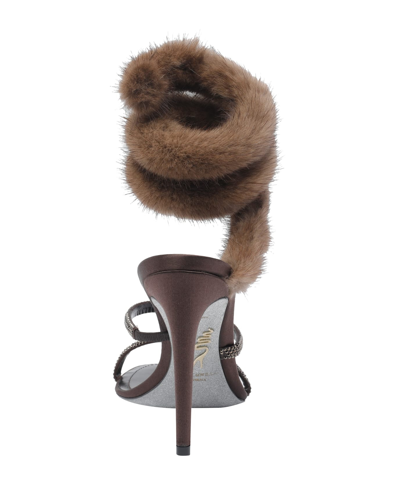 Heeled Sandal With Real Fur Details - 4