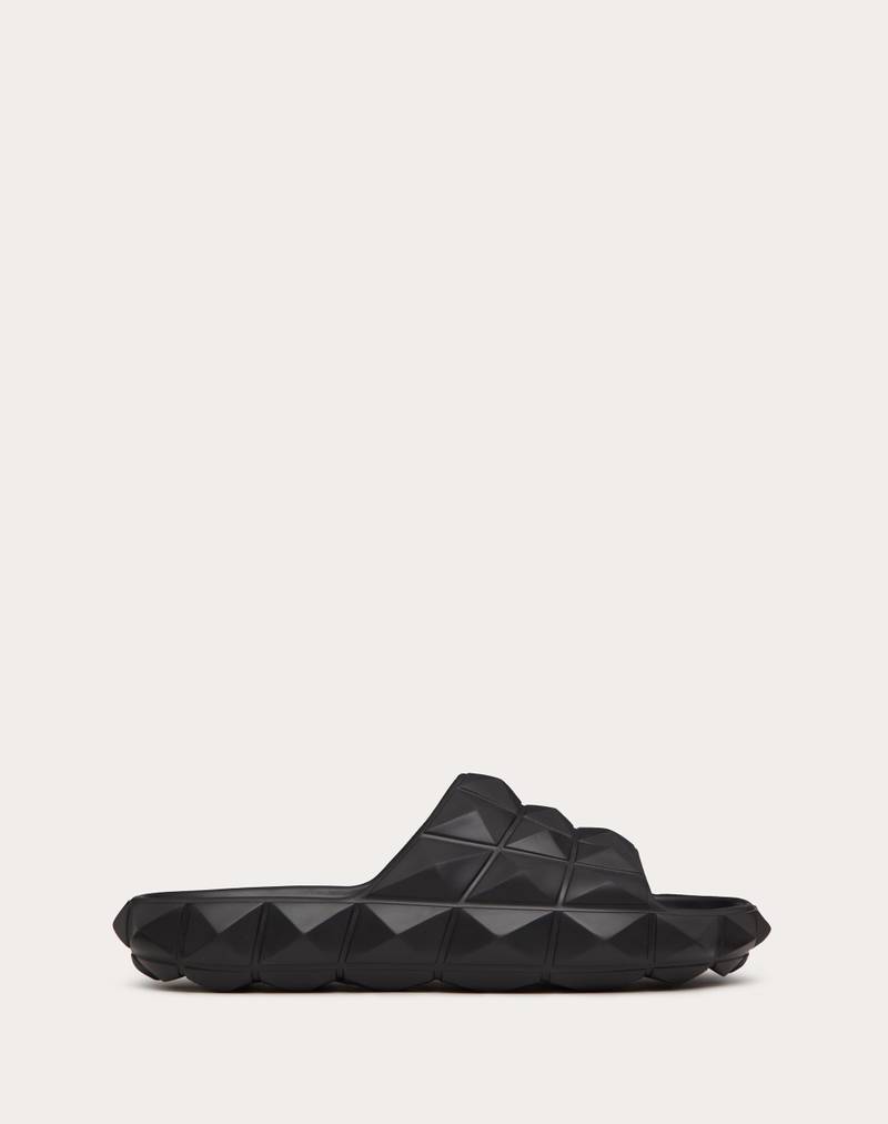 ROMAN STUD TURTLE SLIDE SANDAL IN RUBBER 1
