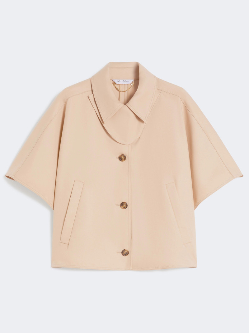 PAGGIO Water-repellent gabardine cape - ALBINO 7