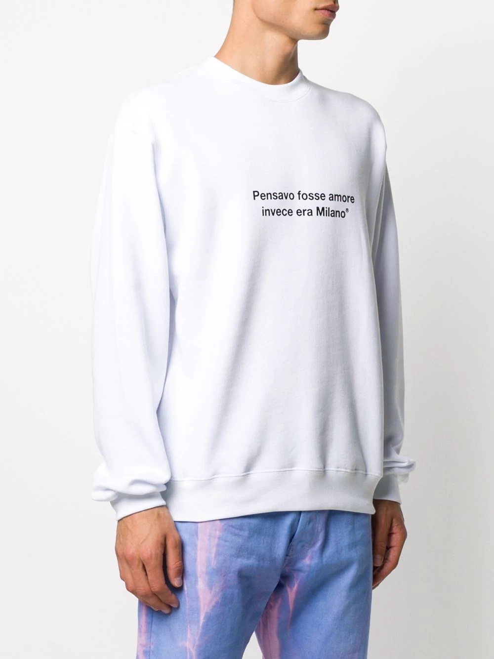 slogan print sweatshirt - 3