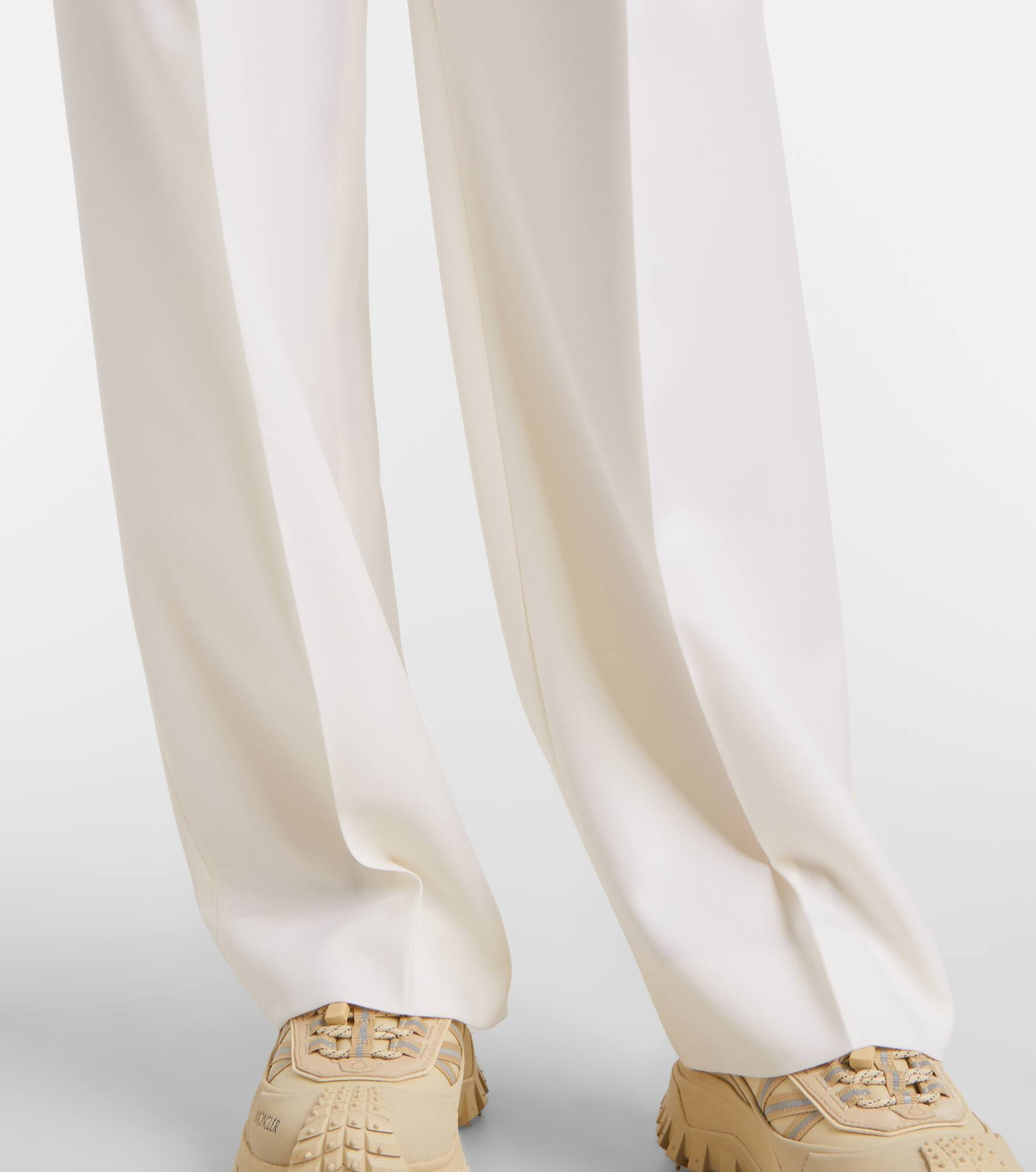 Pleated wool straight pants - 5