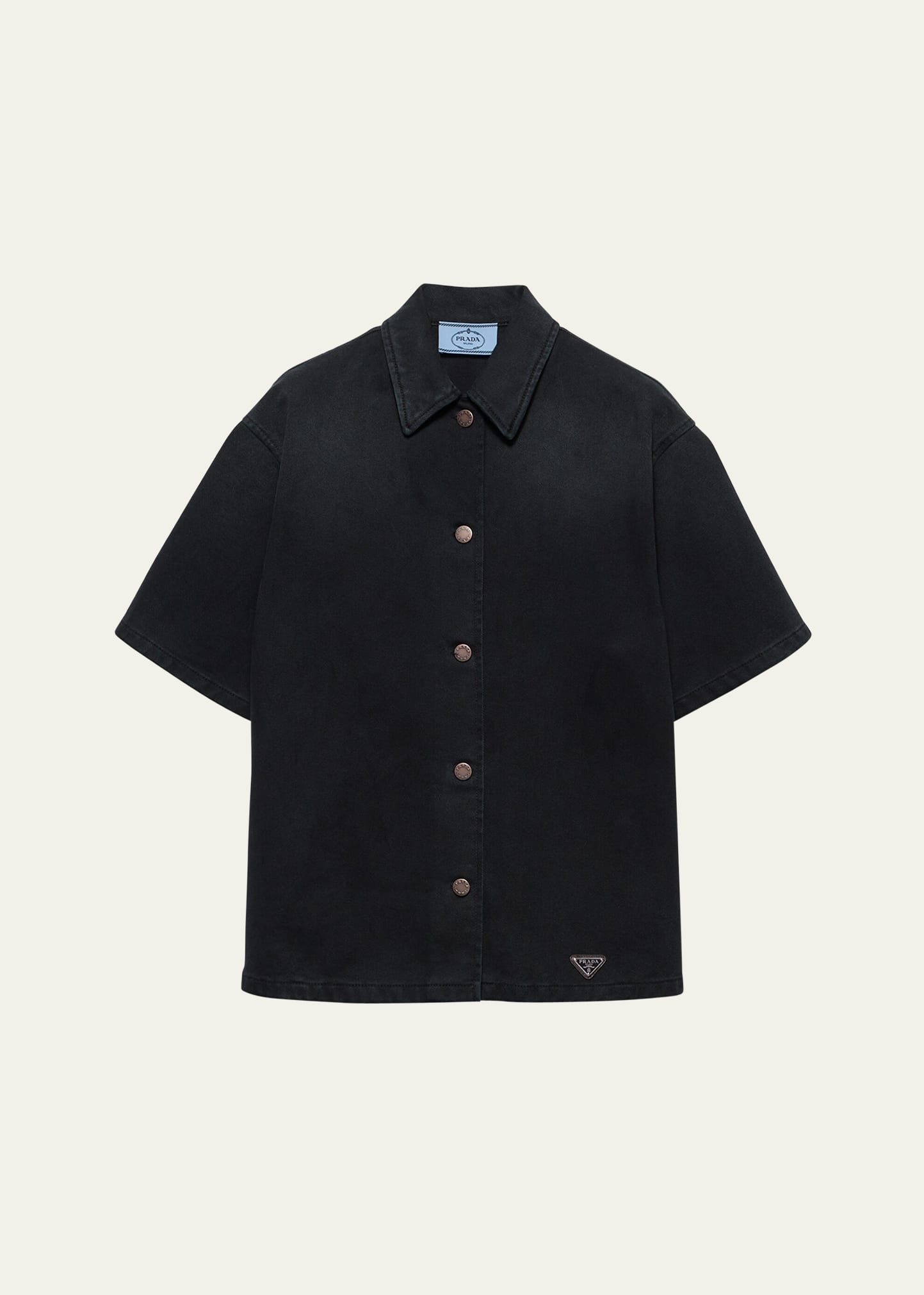 Denim Short Sleeve Shirt - 1