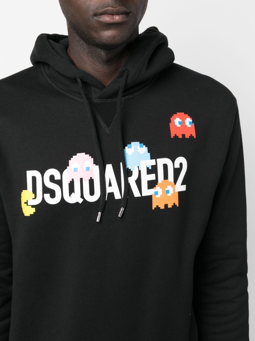 logo-print cotton hoodie - 5