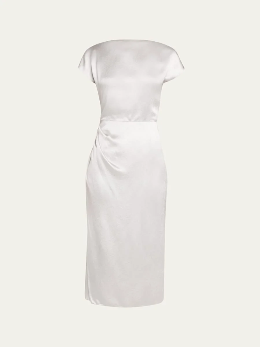 Satin Midi Dress - 1