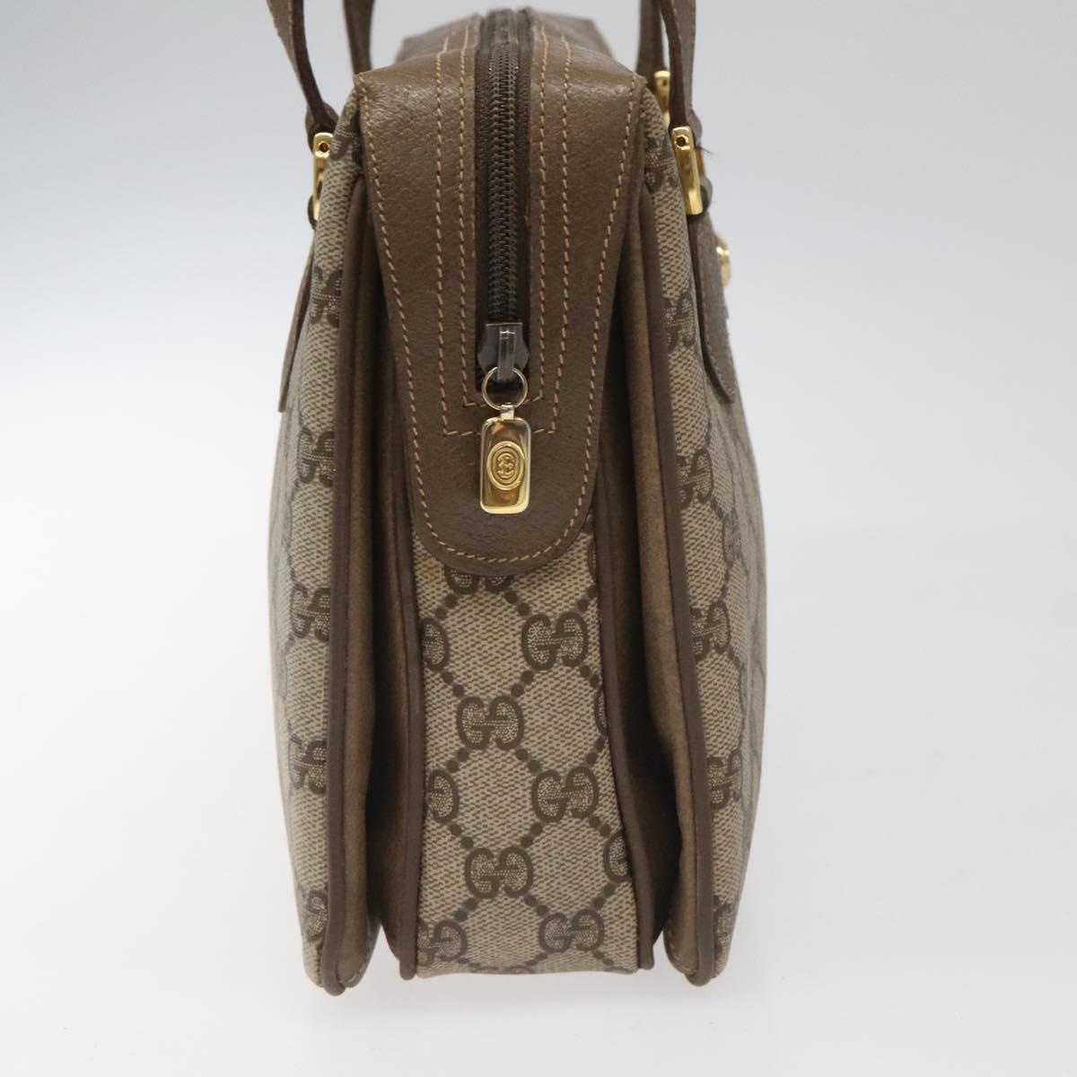 GUCCI GG Supreme Web Sherry Line Hand Bag Pvc Beige Gold 41 02 079 - 3