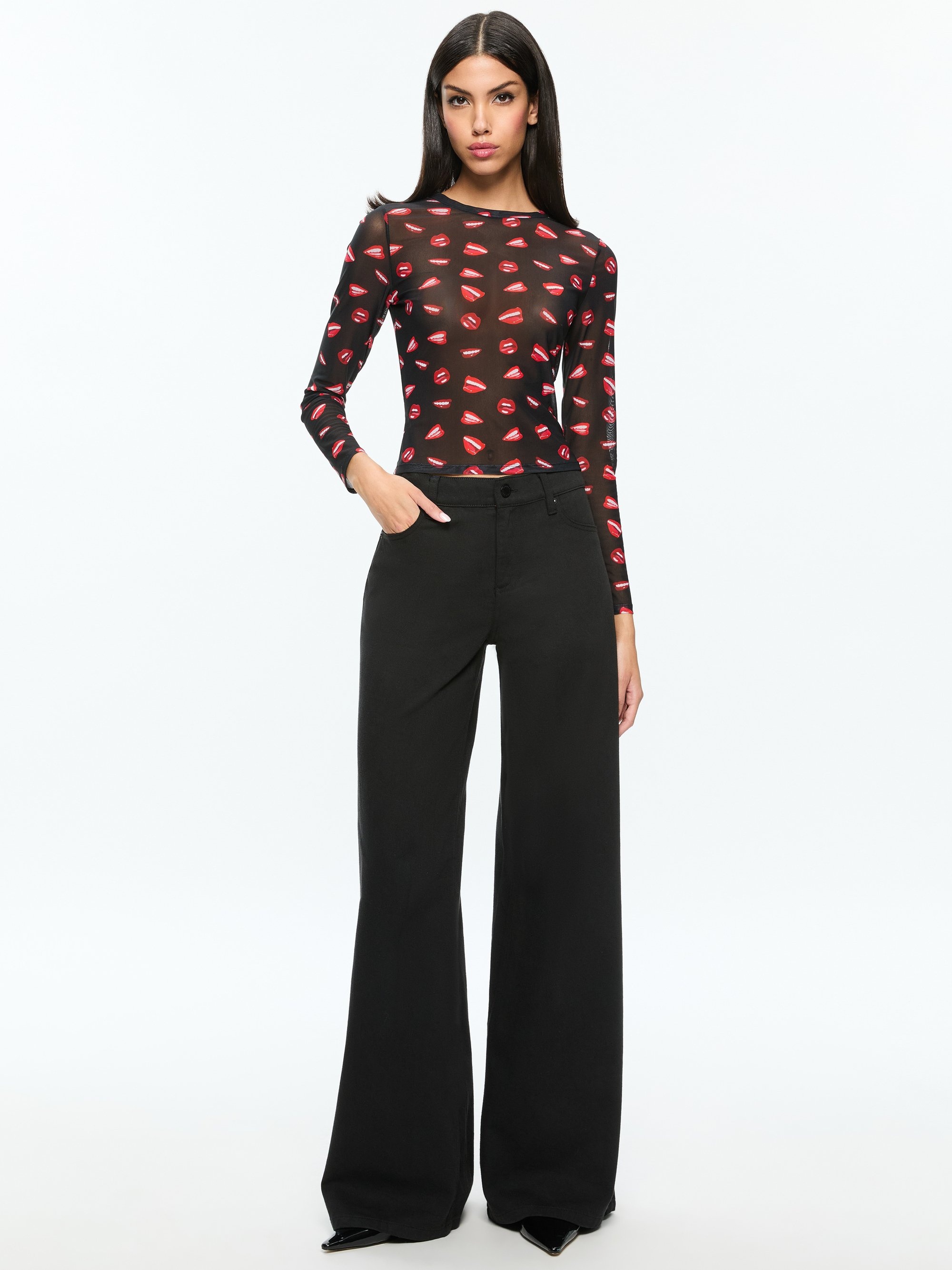 A+O X TOM WESSELMANN DELAINA MESH LONG SLEEVE TOP - 3