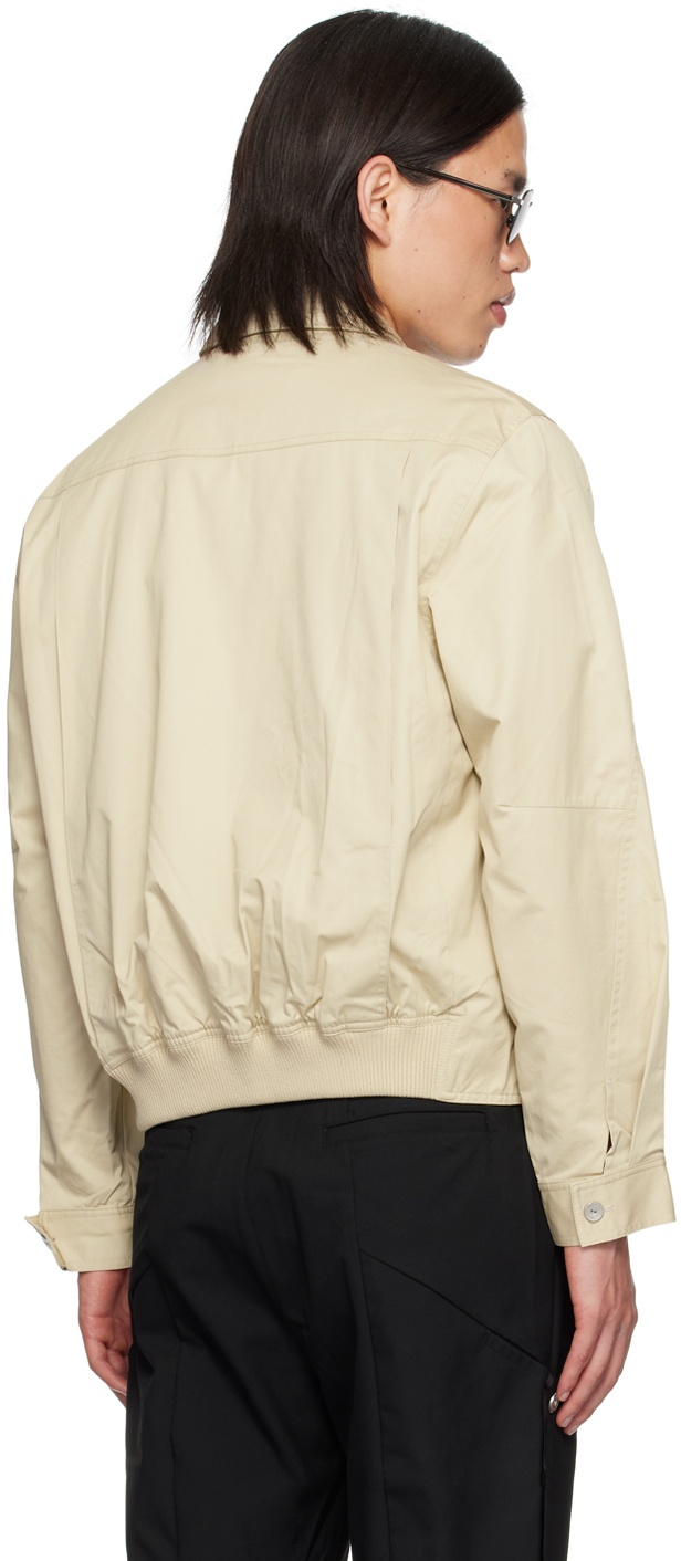 C2H4 Beige Manuals Jacket | REVERSIBLE