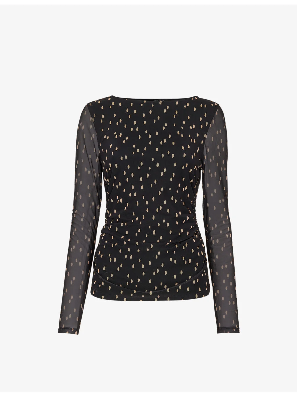 Spot Long-Sleeve Stretch-Mesh Top - 1