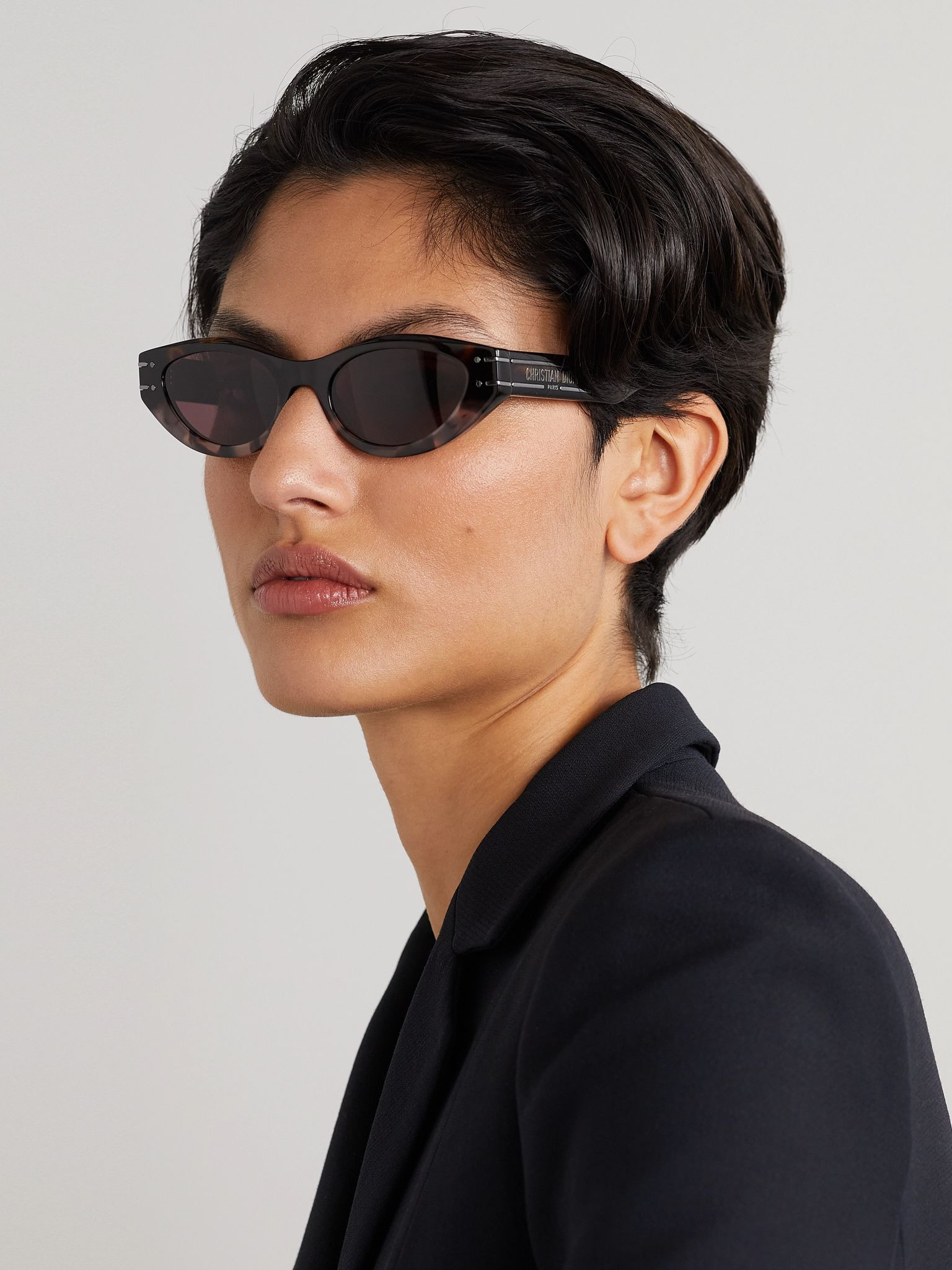 DiorSignature B5I oval-frame tortoiseshell acetate sunglasses Brown - 2