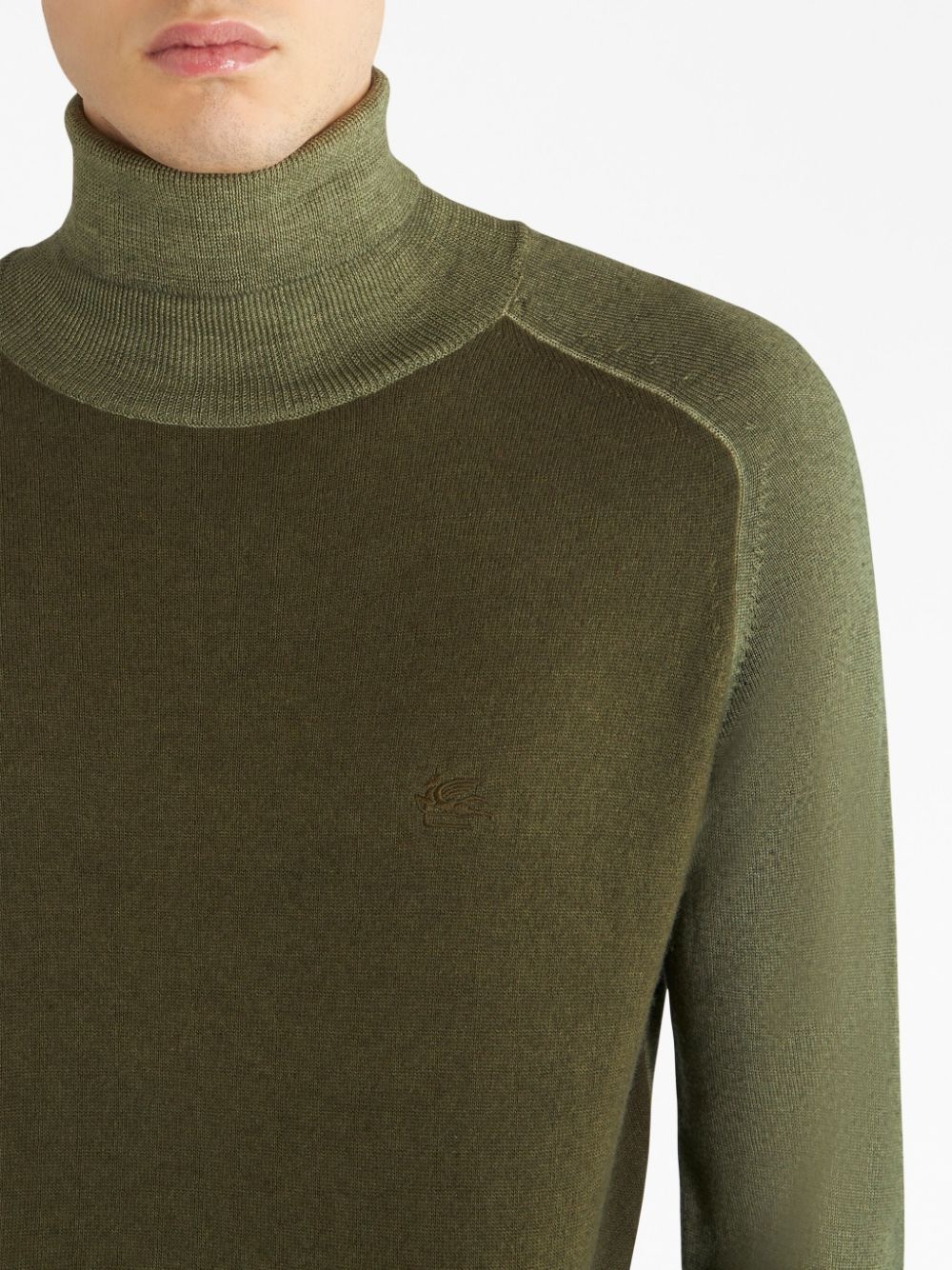 Pegaso-embroidered roll-neck jumper - 4