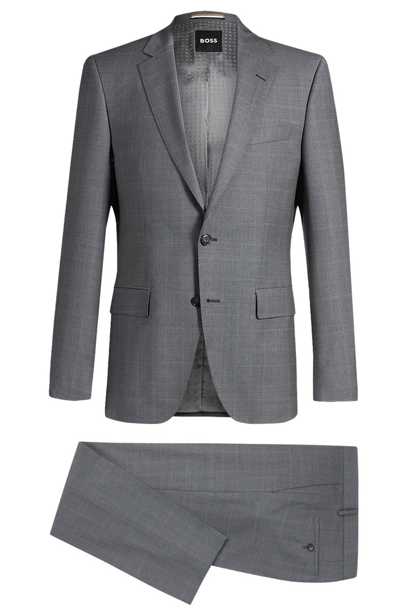 SLIM-FIT SUIT IN CHECKED WOOL 8