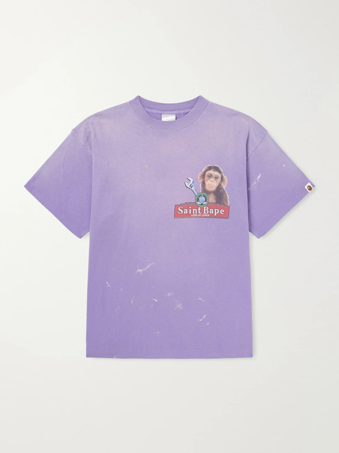 BAPE® House Paint-Splattered Printed Cotton-Jersey T-Shirt - 1