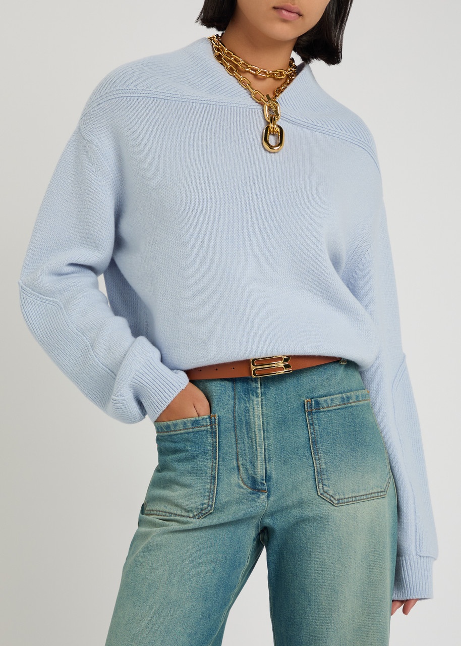 Victoria Beckham Frame Smoothed Leather Belt - 2