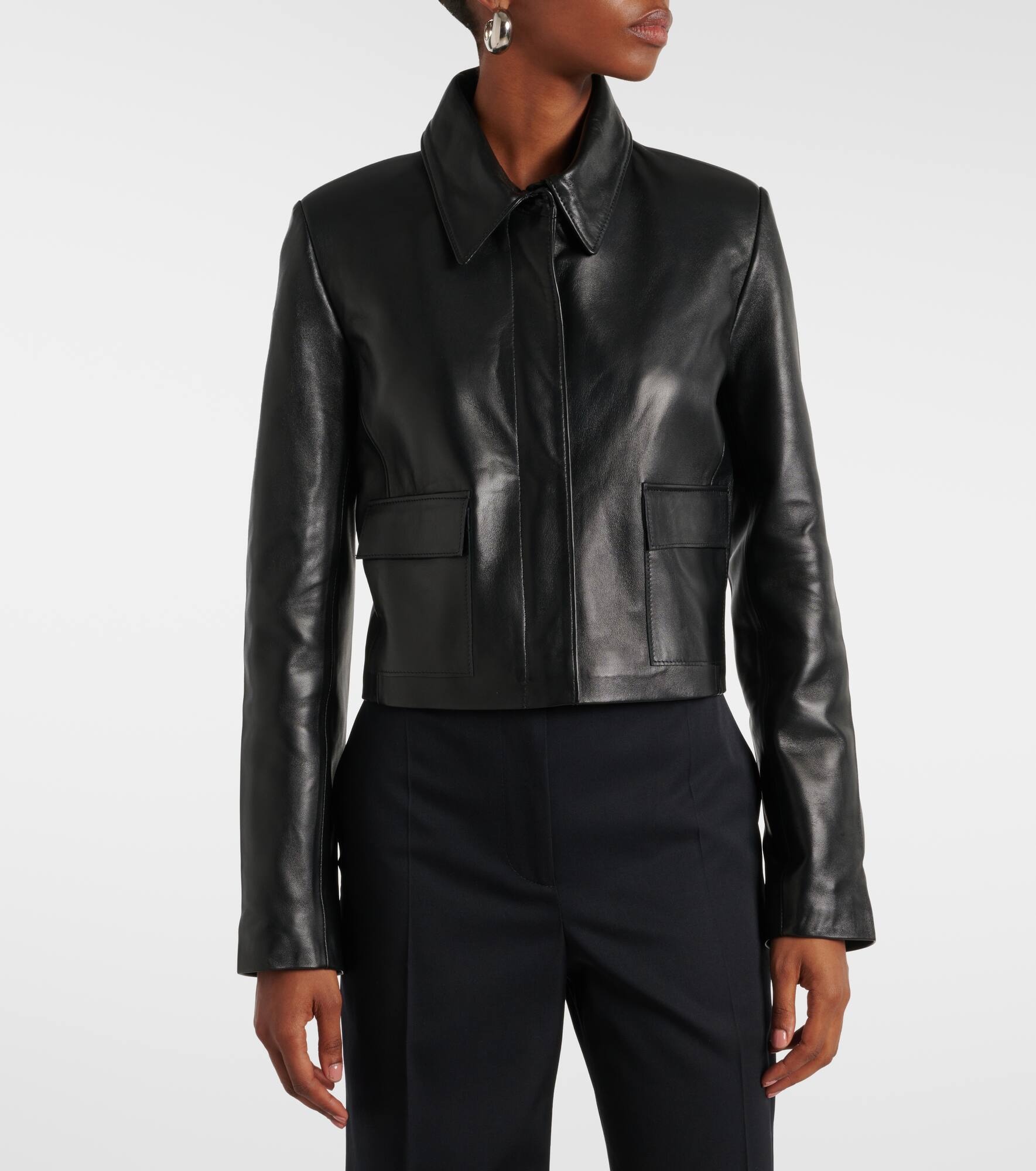 Bleeker cropped leather jacket - 6