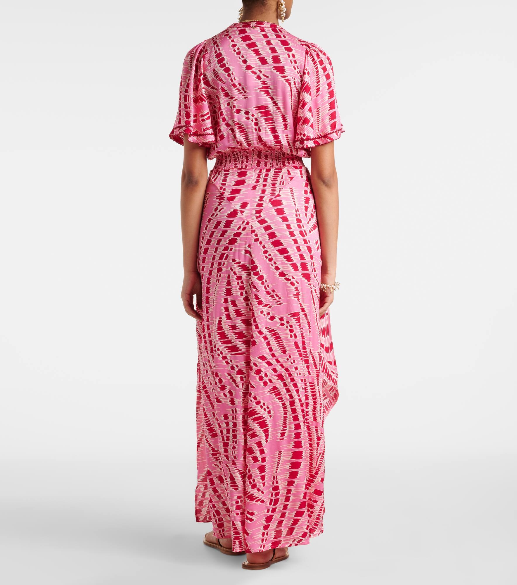 Mabelle printed satin midi dress - 3