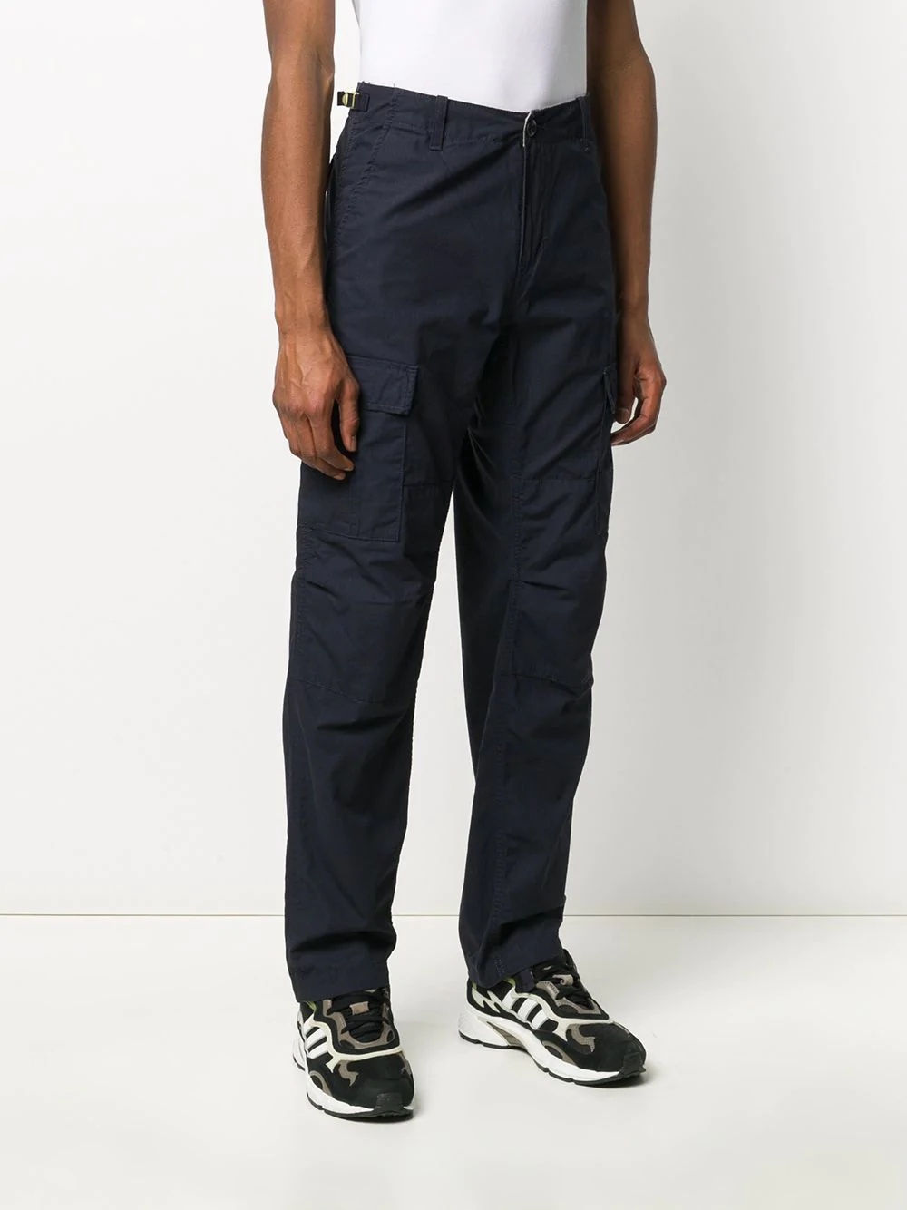 straight leg cargo trousers - 3