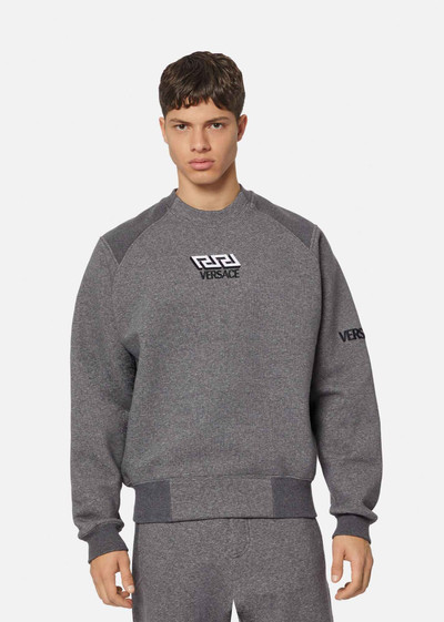 VERSACE La Greca Embroidered Sweatshirt outlook