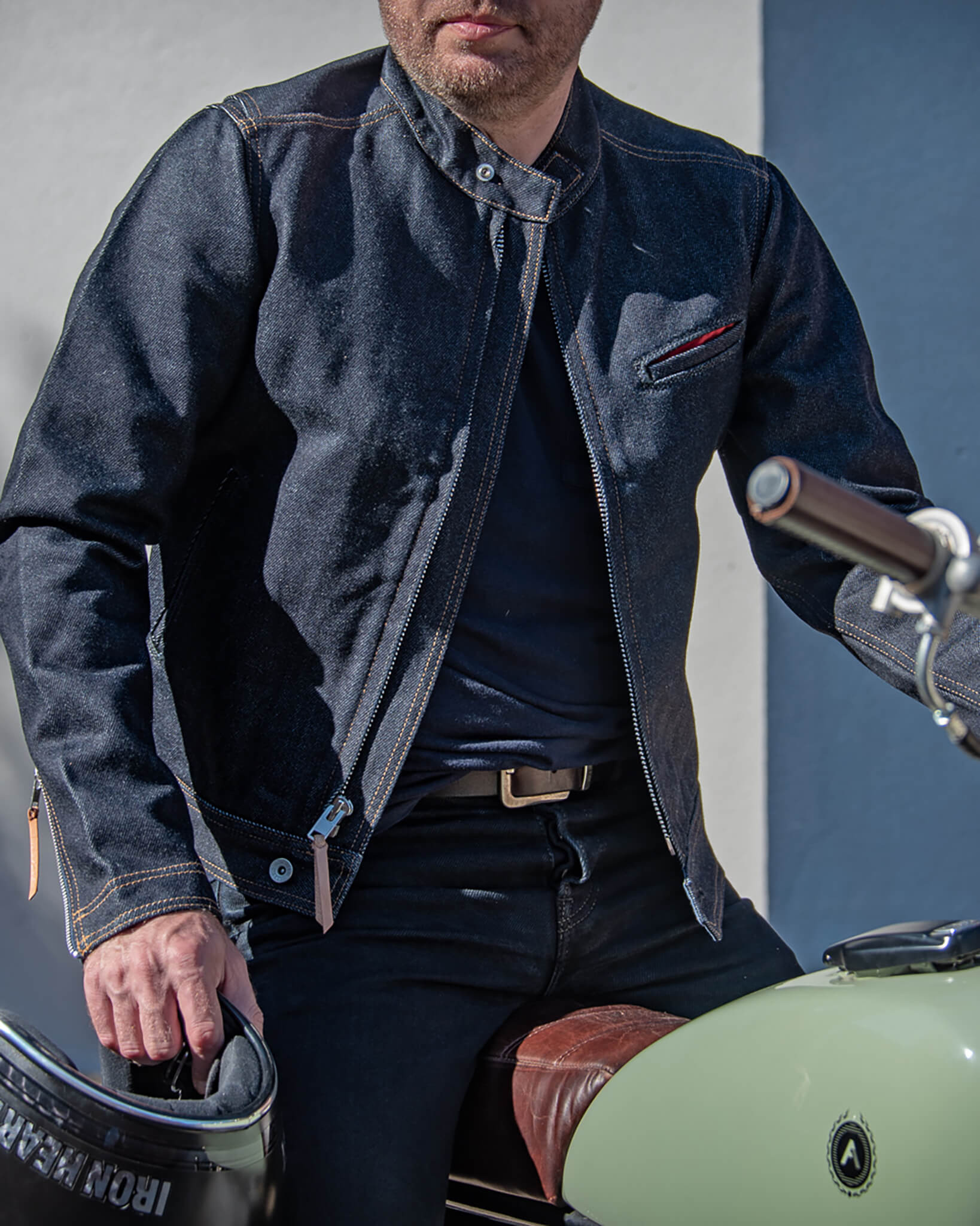 IH-527J 21oz Denim Rider's Jacket - Indigo - 4