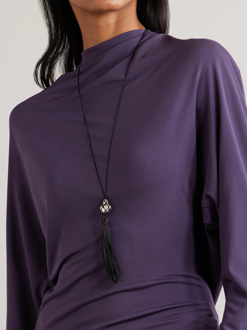 ALIGHIERI Melody Cord And Silver Necklace outlook