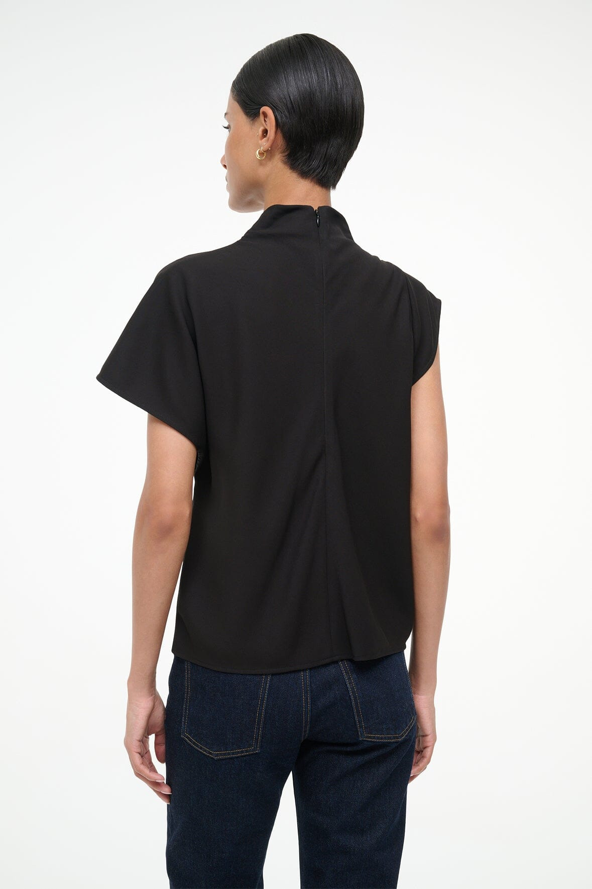 STAUD DAVINA TOP BLACK - 3
