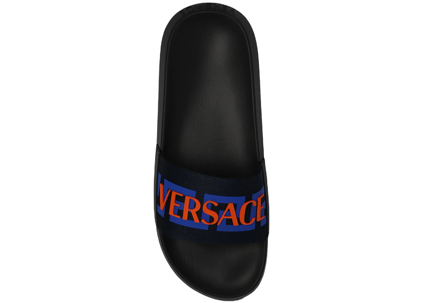 Versace Greca Logo Slides Black Blue Red - 2