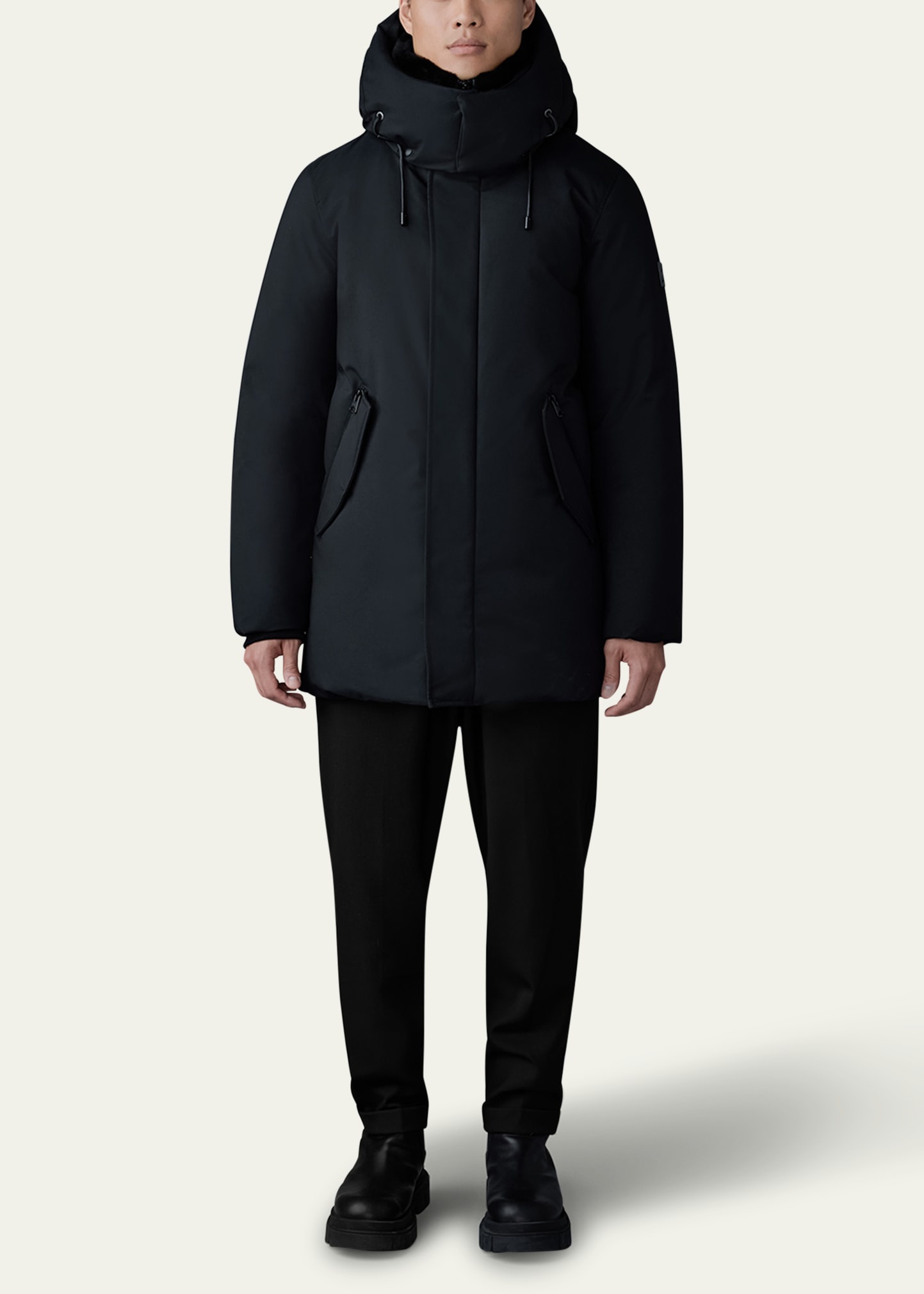 Men's Sullivan Mid-Length Jacket with Shearling - 2
