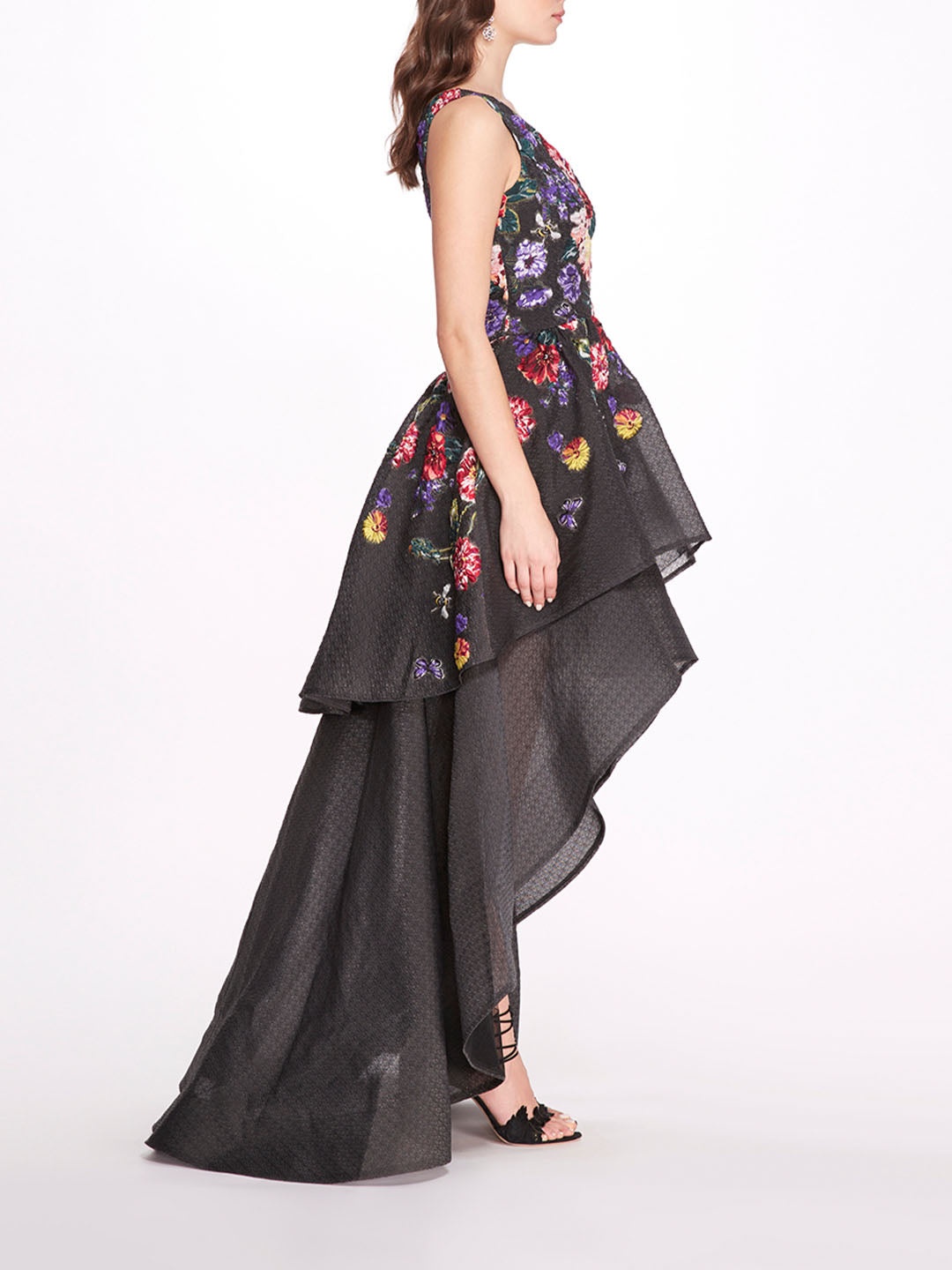 ONE SHOULDER FLORAL GOWN - 3