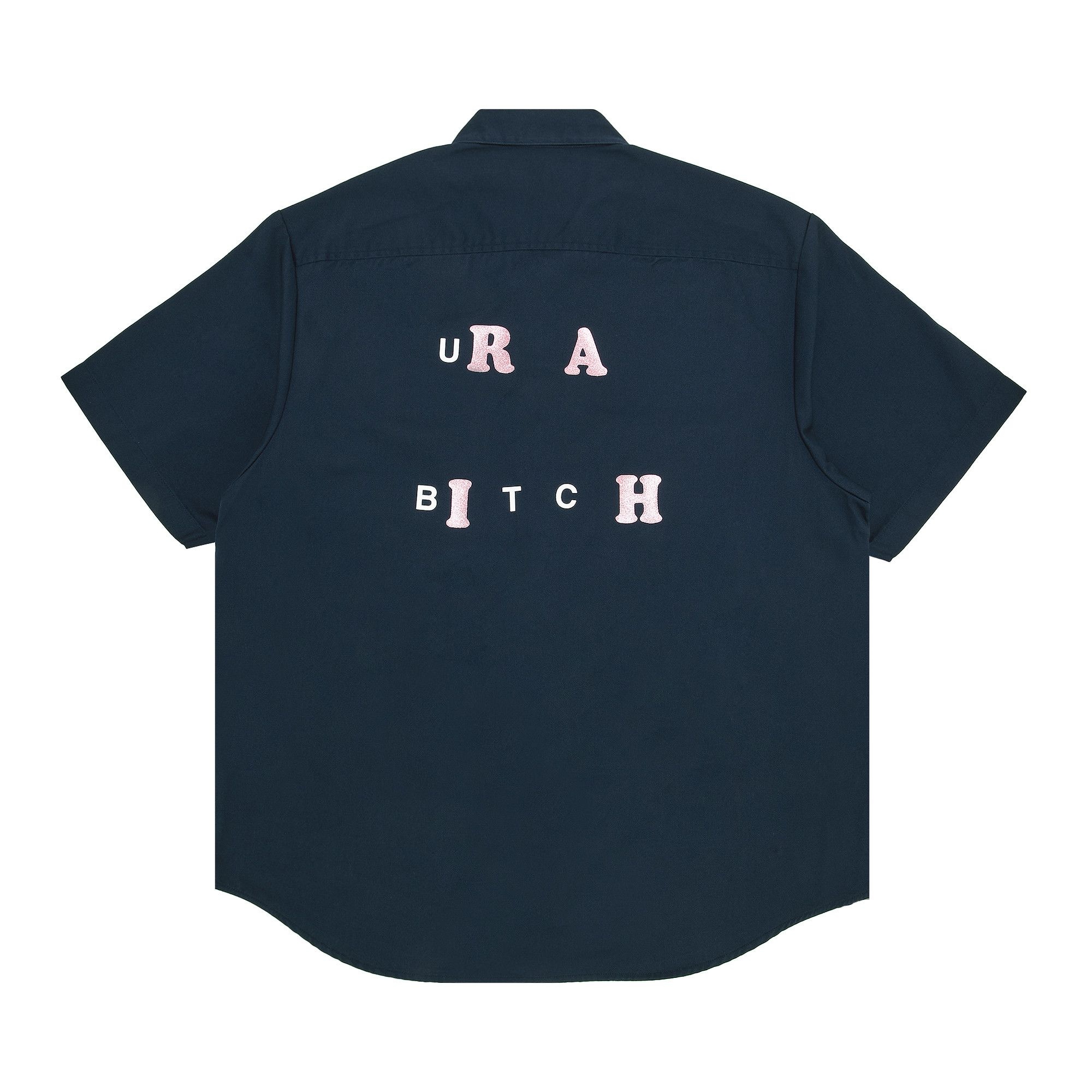 Supreme Bitch Short-Sleeve Work Shirt 'Navy' - 2