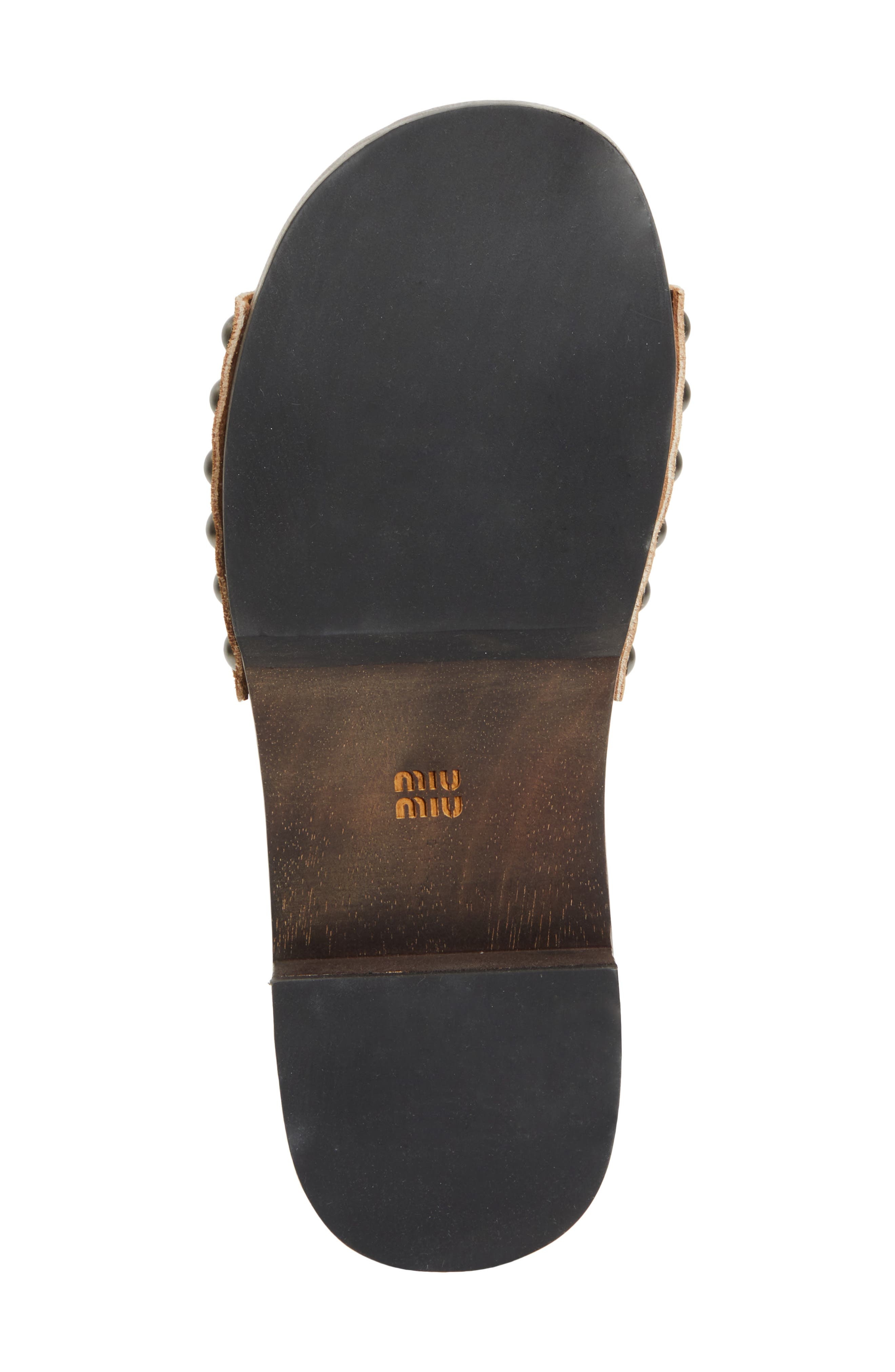 Miu Miu Clog Slide Sandal in Cannella at Nordstrom - 6