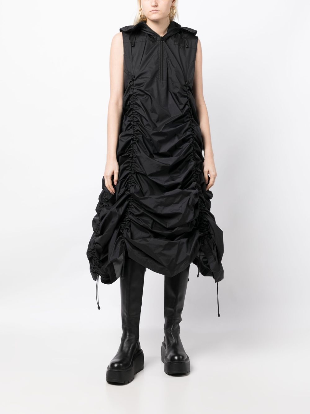 half-zip A-line dress - 2
