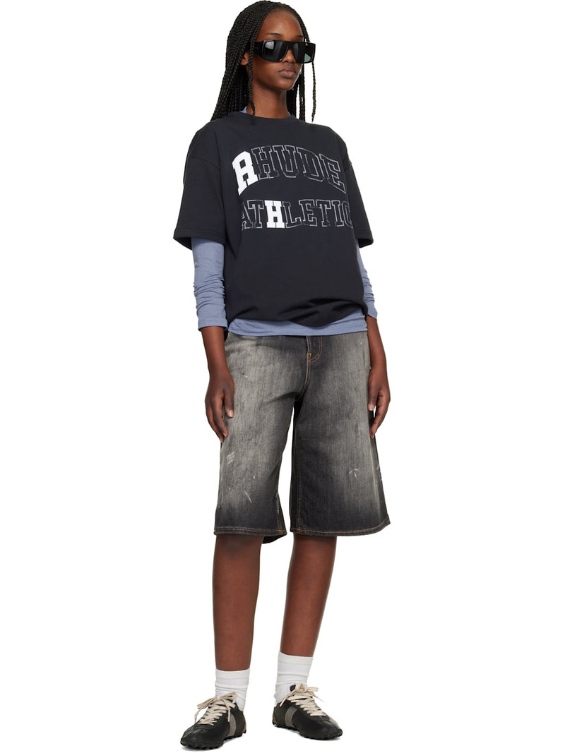Rhude Black 'Rhude Athletic' T-shirt outlook