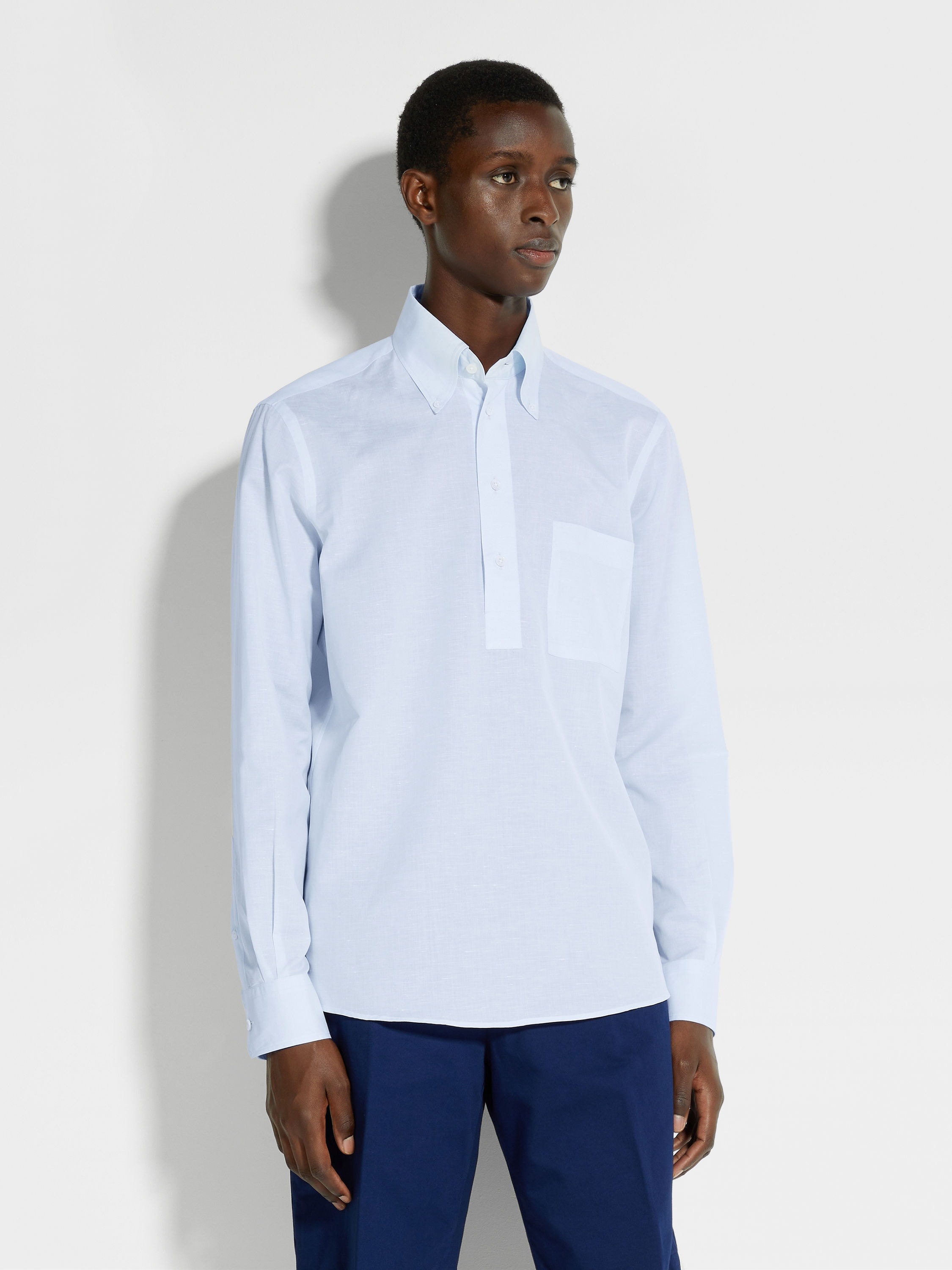 COTTON AND LINEN SHIRT - 4