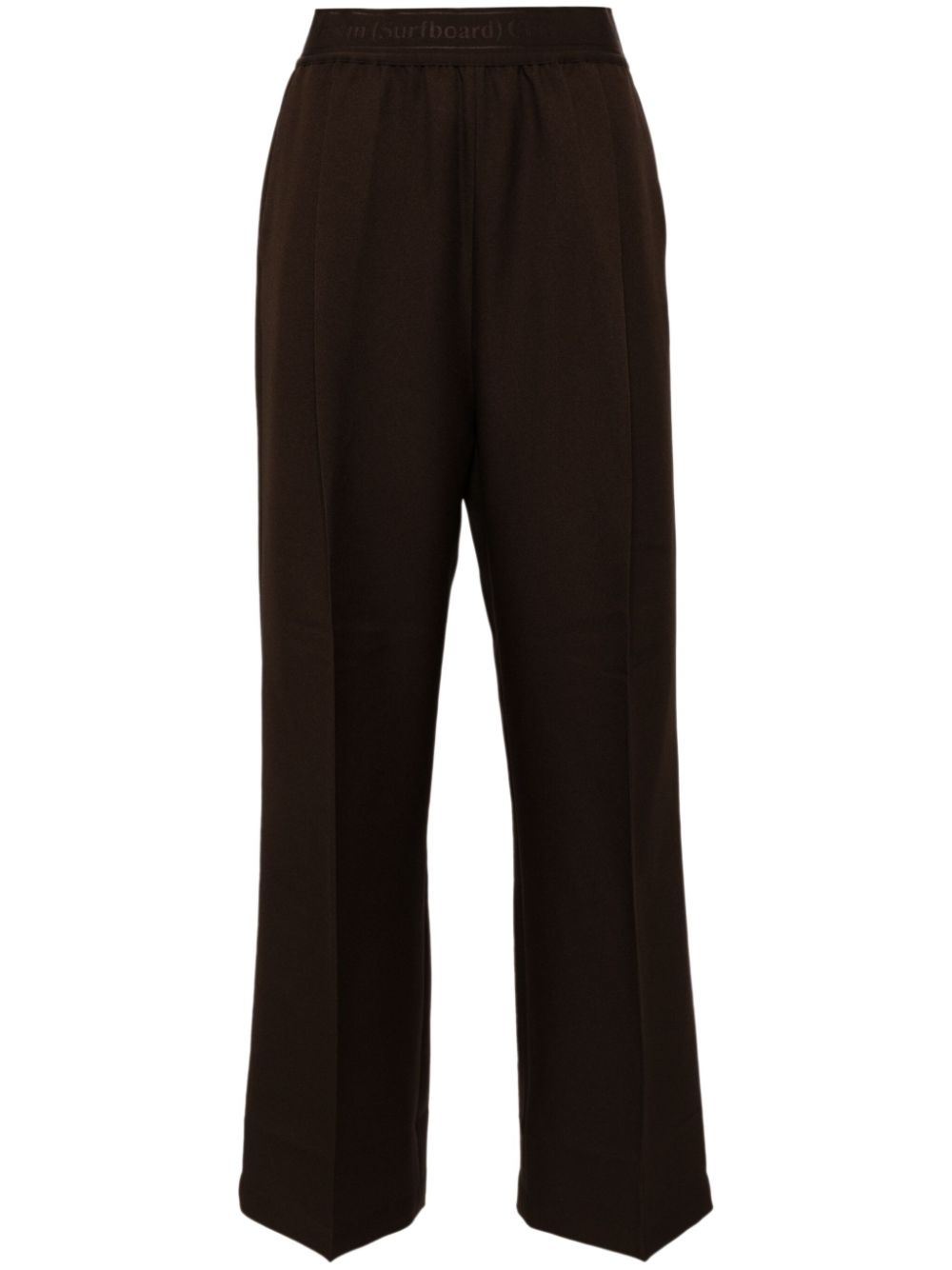 pressed-crease straight trousers - 1