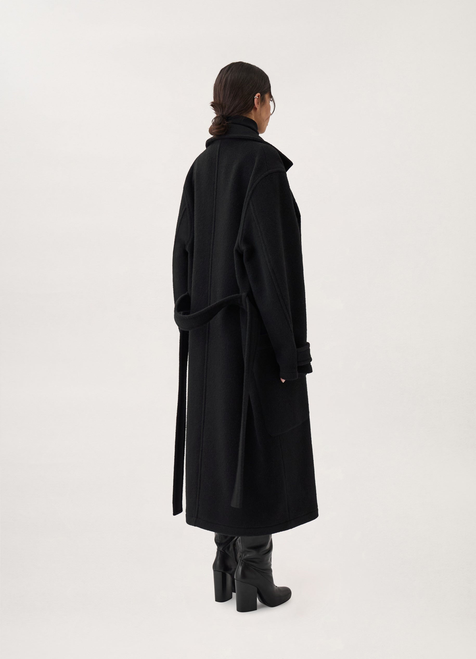 Lemaire WRAP COAT CABAN WOOL | REVERSIBLE