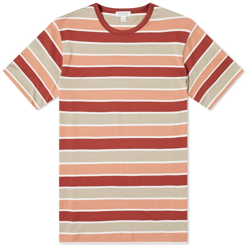 Sunspel Multi Stripe Classic Tee - 1