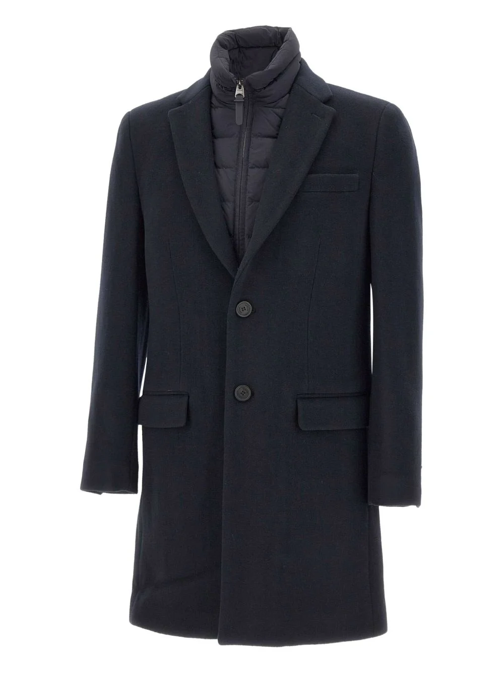 single-breasted wool coat - 1