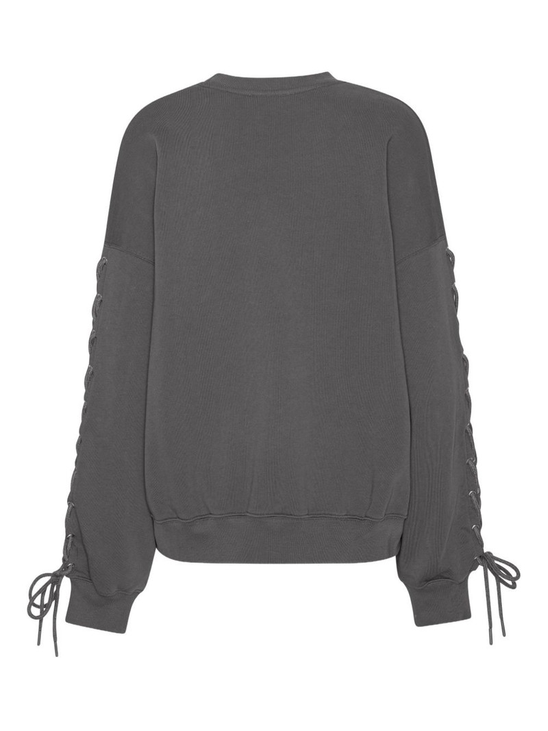 lacing crew-neck sweater 6