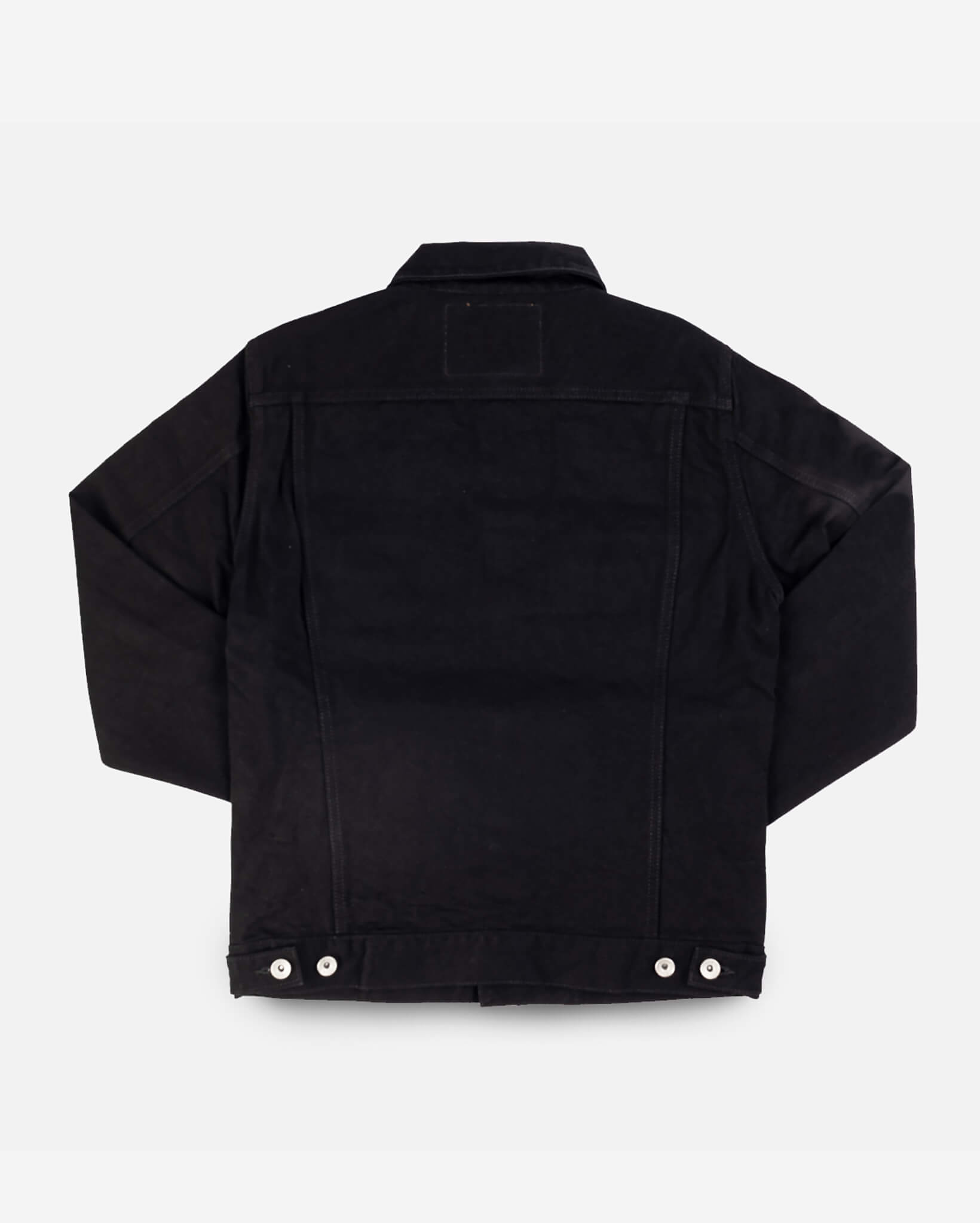 IHJ-86-BLK 14oz Selvedge Denim Modified Type III Jacket -  Black/Black - 5